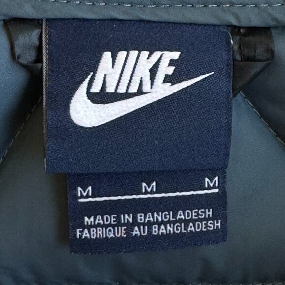 Nike Striuke Alliance Down Hooded Puffer Grey Duck Down 2 Pockets Women's Med - Picture 7 of 10